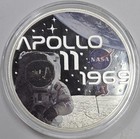 2023 50mm 45g Proof Silver-plated Copper 1969 Nasa Apollo 11 Coin Box coa