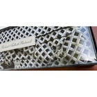 Robert Talbott Cummerbund Bow Tie Set Mens Os Silver Black Geometric Silk Formal