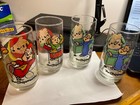 Set Of 4 Alvin And The Chipmunks  Collector Glasses Vintage 1985