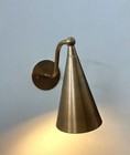 Vintage Brass Cone Wall Sconce Pair Of 1950 Mid Century Brass Wall Fixture Decor