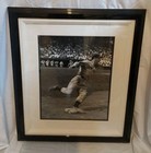 Joe Dimaggio Rounding 1st Base Framed   Signed Photo 68 Of 100- New York Yankees