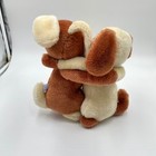Vintage Dakin Hugging Puppy Dogs 9  Plush Stuffed Animal Toy Brown Beige 1976