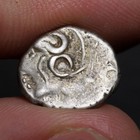 Ancient Celtic Horse Coin 80bc Gaul Silver Quinarius Sequani Tribe Gallic Celts