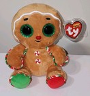 Ty Beanie Boos 2025 Snaps The Christmas Holiday Gingerbread Man 6  New Plush Toy