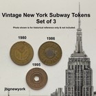 1980  1986  1995  Vintage New York Subway Tokens  Set Of 3  13