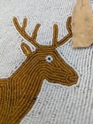 Antique Native American Beaded Bag Deer Elk Figural Pictorial Beadwork 8  X 8 5 