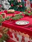 Christmas Tablecloth Christmas Holiday Table Cloth Cover red Fabric Table Cloth