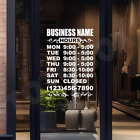 Shop Hours Vinyl Decal Business Store Sign Shop Stickers Open Hour Sign Decals