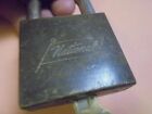 Vintage Brass National Padlock With Key