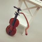 Mini Violin Prop Wooden Musical Instrument Decoration Handmade Desktop Violin
