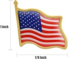 50 Pack American Flag Lapel Pins Bulk Metal - Usa United States Patri