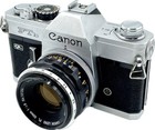 Canon Ftb Ql 35mm Manual Film Camera Kit   Canon Fl 50mm Lens   Battery   Strap