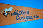 Vintage Fallston Cougars School Pennant - Fallston  Md  - Harford Co  Maryland