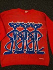 Vtg 90   s Ice iceberg Big Graphic Pink Panther Acrylic Knitwear Sweater Size Xl