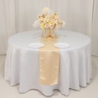 Beige Satin 12x108  Table Runner Lustrous Wedding Party Catering Dinner