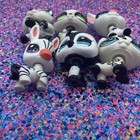 Hasbro Lps Littlest Pet Shop Lot 6 Black And White Blythe Pets  2246  2244  2329
