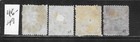 Barbados Scott  46-49  1875 Britannia Perf 12 1 2-wmk 1- Used