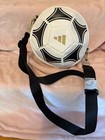 Adidas Soccer Ball Crossbody Bag Adjustable Strap White black gold Nwt