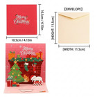 Christmas Fireplace Scene Pop   up Holiday Card Kit With Envelope seal Sticker