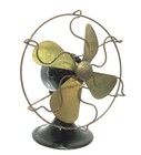 Antique General Electric 6  Brass Blade Ac dc Vintage Electric Fan Wall Mount Ge