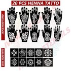 Mehndi Tattoo Stencil Henna Design Stencils Kit Women   Girls Set Of 20 Pcs