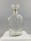 Vintage Schenley Whiskey Liquor Embossed Glass Bottle Decanter Cork Top