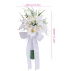 Bridal Wedding Bouquet White Calla Lily Rose Artificial Flowers For Bride