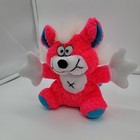 Vintage Hot Pink Neon Blue Play By Play Plush Soft Stuffed Animal Toy 6  