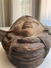 Vintage Gabon Tribal Mask     Hand Carved African Wood Wall Art Sculpture Female