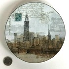 Pfaltzgraff New York Times Square Nyc Plate Postcard Artwork Skyline Trinket 