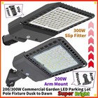 Led Parking Lot Light 200w-300w Led Shoebox Area Light Street Pole Fixture 5000k