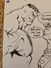 Jla   Avengers  1 Blank Cover Eskivo Hulk Vs Superman Original Art Sketch Signed