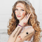 20 Sheets Glitter Tattoo Kit  467 Pcs Henna Tattoo Stencils Airbrush Temporary T