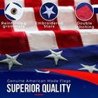 3x5 American Flag Outdoor Heavy Duty Made In Usa Embroidered Stars Sewn Stripes