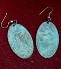 Vintage Multicolor Layered Oval Dangle Drop Metal Earrings
