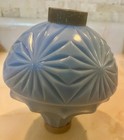    awesome    Blue Milk Glass Hawkeye Lightning Rod Ball 