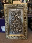 Brass Silver Plate Art Nouveau Gilt Bronze Plaque By Franz Xaver Bergmann
