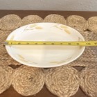 Vintage Fire-king Wheat Pattern Oval Serving Platter Milk Glass