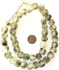 Dark Army Green Clear Multi Colored Recycled Glass African Trade Beads-ghana