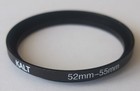 Vintage 52mm   55mm Step-up Lens Filter Ring   helix Camera Store Kalt Brand  C 1990