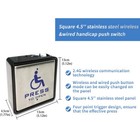 Handicap Wireless Push Switch With Square Push Panel And 2 4g Frequency Receiver