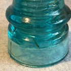 Cd 162 3 Raised Star - Gorgeous Blue Aqua Glass Insulator Black Swirl  read 