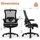  Office Desk Chair Computer High Back Mesh Gaming Seat With Ergonomic Black