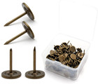 100 Pcs Bronze Flat Head Thumb Tacks  0 43   Upholstery Tacks Upholstery Nails F
