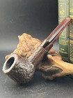 1970s Caminetto Business 108 Hand Made Rusticated Old Estate Tobacco Pipe Italy