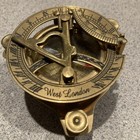 Vintage London West Maritime Antique Sundial Compass Brass Nautical Christmas
