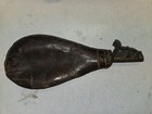 Vintage 1857-1865 Civil War Leather Gunpowder Flask flask   Cap Co 4 Lbs pouch