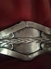925 Sterling Silver Cuff Bracelet Oval Pink Coral Cabochon Bezel Signed