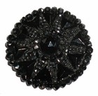 Vintage Antique Mourning Edwardian Victorian Black Adornment Applique Trim 19-8