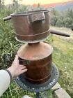 Copper Moonshine Still Large Cap Spout Vintage Barn Fresh Distiller Old Antique